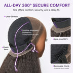 MyOwn-Fit™ 360 HD Lace Free Parting Water Wave Wig Flexi-Fit Invisi Drawstring Cap & Pre-Cut Lace