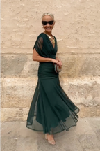 Chocolate Tulle Maxi Dress