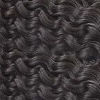 QVR Water Wave Crochet Hair Natural Black Machine Made Feather Human Hair Extension