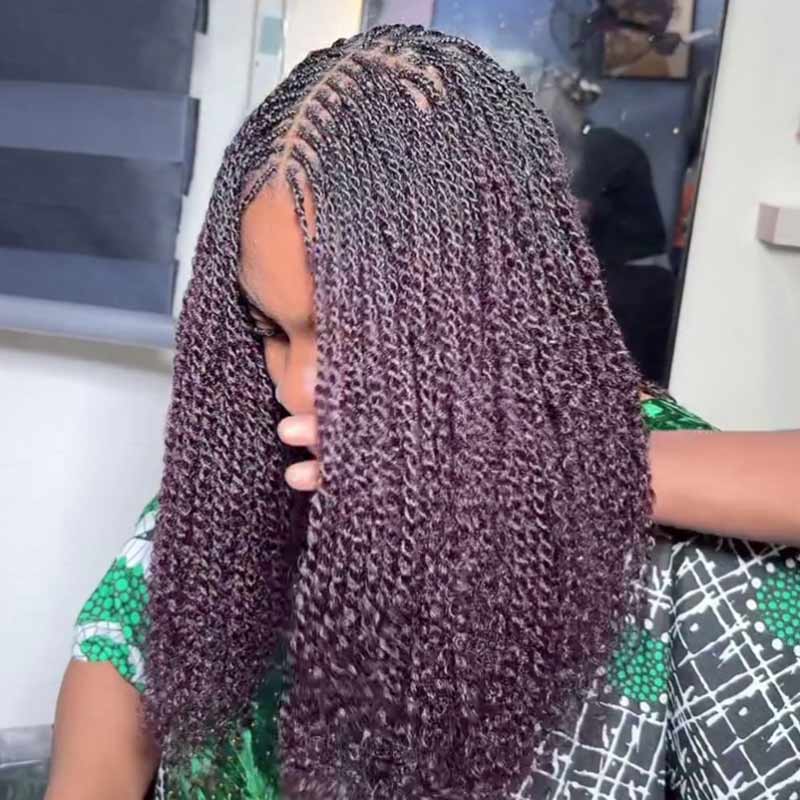 QVR Mix #1B/99J Color Afro Kinky Bulk Human Hair For Braiding Dreadlock Hair