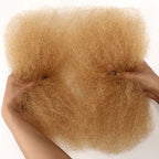 QVR Honey Blonde Color Afro kinky Bulk Hair Extensions For Braiding Dreadlock Human Hair