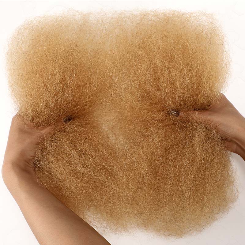 QVR #27+#613+#30 Blonde Highlights Afro kinky Bulk Human Hair for Braiding & Twists