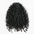 QVR Burmese Kinky Curly Crochet Hair Machine Made Natural Black Natural Curls Feather Human Hair Extension