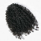 QVR Burmese Kinky Curly Crochet Hair Machine Made Natural Black Natural Curls Feather Human Hair Extension