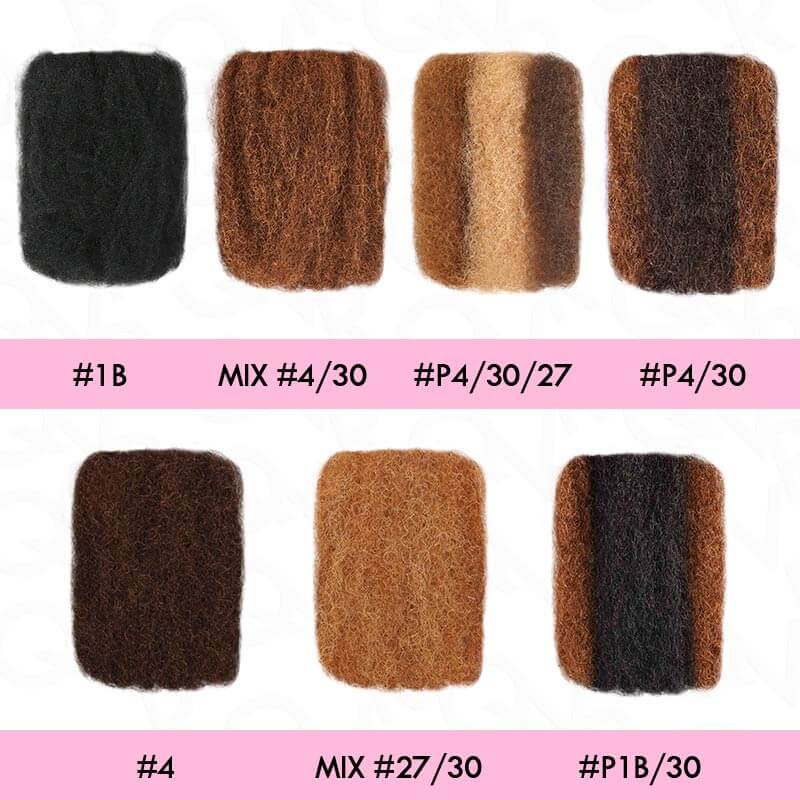 QVR #P4/30/27 Color Afro Kinky Bulk Human Hair For Braiding Dreadlock Hair