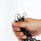 QVR Burmese Curly Crochet Hair Natural Black Machine Made Feather Crochet Human Hair Extension