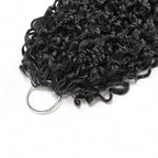 QVR Burmese Curly Crochet Hair Natural Black Machine Made Feather Crochet Human Hair Extension