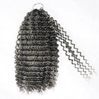 QVR Soft Feather Crochet Hair 3 Packs Small Kinky Curly Machine Made Human Hair Extension