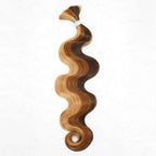 QVR Body Wave Boho Knotless Braids Human Bulk Hair Auburn Brown Human Braiding Hair Extensions