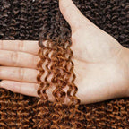 QVR Ombre #T4/30 Human Crochet Hair Afro Kinky Curly Machine Made Feather Crochet Hairstyle