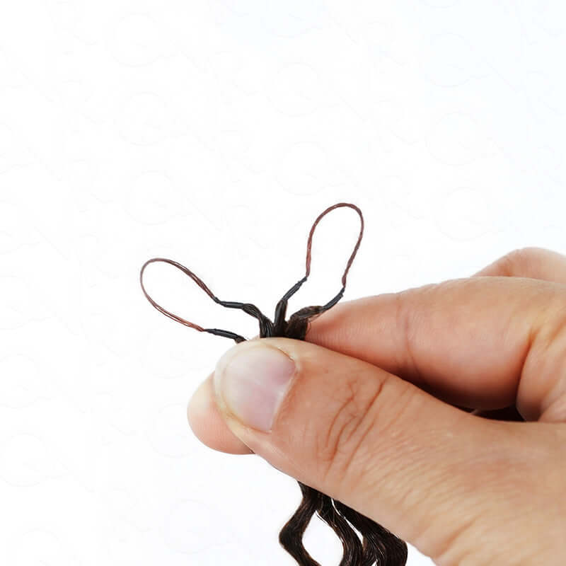 QVR Ombre #T4/30 Human Crochet Hair Small Kinky Curly Machine Made Feather Crochet Hairstyle