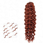 QVR Burmese Curly Feather Crochet Human Hair Bright Brown #35D Machine Made Crochet Weave Hair Extensions