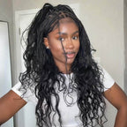 QVR Silk Straight Bulk Hair Extensions for Boho Knotless Braiding