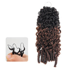 P3G5|Ombre #T1B/4 Burmese Curly Feather Crochet Human Hair