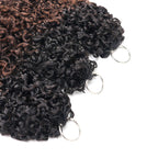 P3G5|Ombre #T1B/4 Burmese Curly Feather Crochet Human Hair