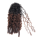 QVR Ombre Brown #T1B/4 Human Crochet Hair Water Wave Machine Made Feather Crochet Hairstyle