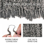 QVR Burmese Curly Feather Crochet Human Hair Salt&Pepper Machine Made Crochet Weave Hair Extensions