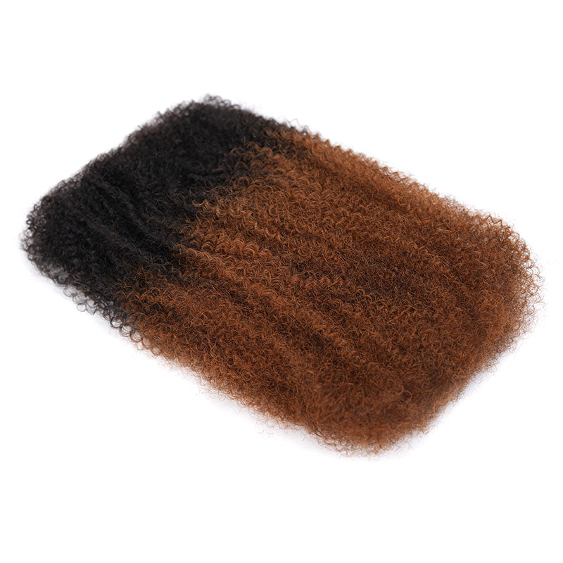 QVR Ombre Brown #T1B/30 Afro kinky Bulk Human Hair for Braiding & Twists