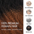 Member Sale | QVR Ombre Brown #T1B/30 Afro kinky Bulk Human Hair