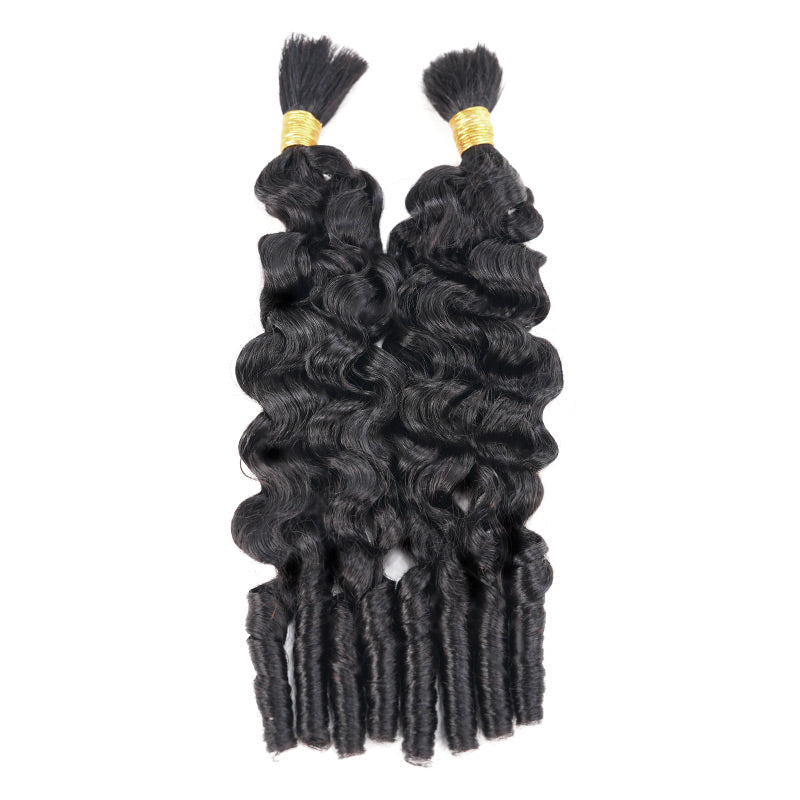 QVR Water Wave Bulk Hair Extensions for Boho Knotless Braiding