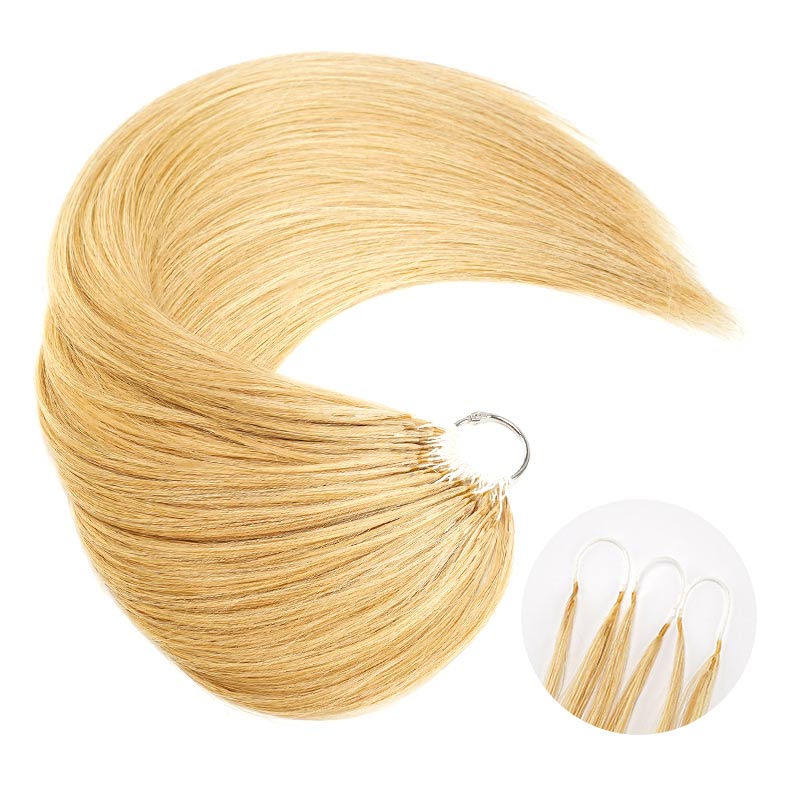 QVR Silk Straight Feather Crochet Human Hair Highlight #P4/27 Machine Made Crochet Weave Hair Extensions