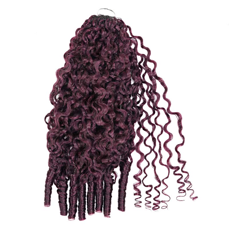 QVR Honey Blonde #27 Feather Crochet Human Hair Burmese Curly Crochet Weave Hair Extensions