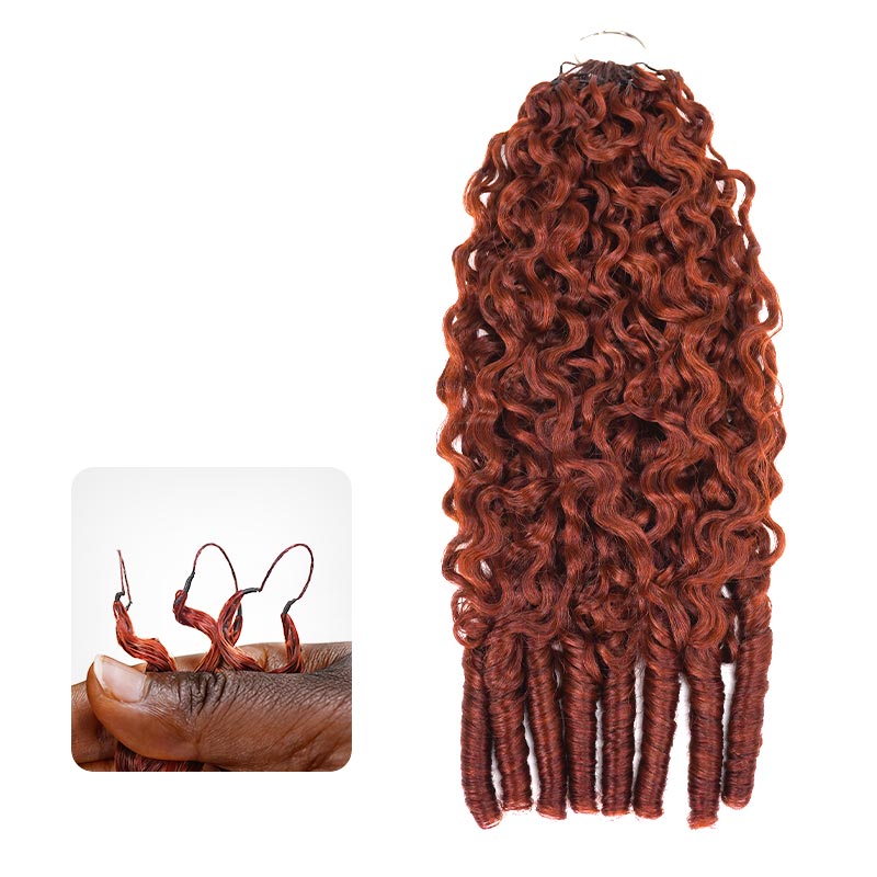 QVR Honey Blonde #27 Feather Crochet Human Hair Burmese Curly Crochet Weave Hair Extensions
