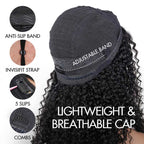 QVR Glueless Beginner Friendly V Part Wig Body Wave Human Hair Wigs No Sew In No Gel NO Leave Out