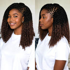 QVR Ombre Brown #T1B/4 Afro kinky Bulk Human Hair for Braiding & Twists