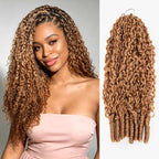 QVR Honey Blonde #27 Feather Crochet Human Hair Burmese Curly Crochet Weave Hair Extensions