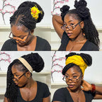 QVR No Short Hair Upgraded Afro Kinky Bulk Human Hair for Braiding & Mini Twists