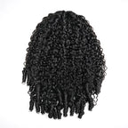 QVR Drawstring Ponytail Extension Burmese Curly Human Hair Ponytail Hairstyle