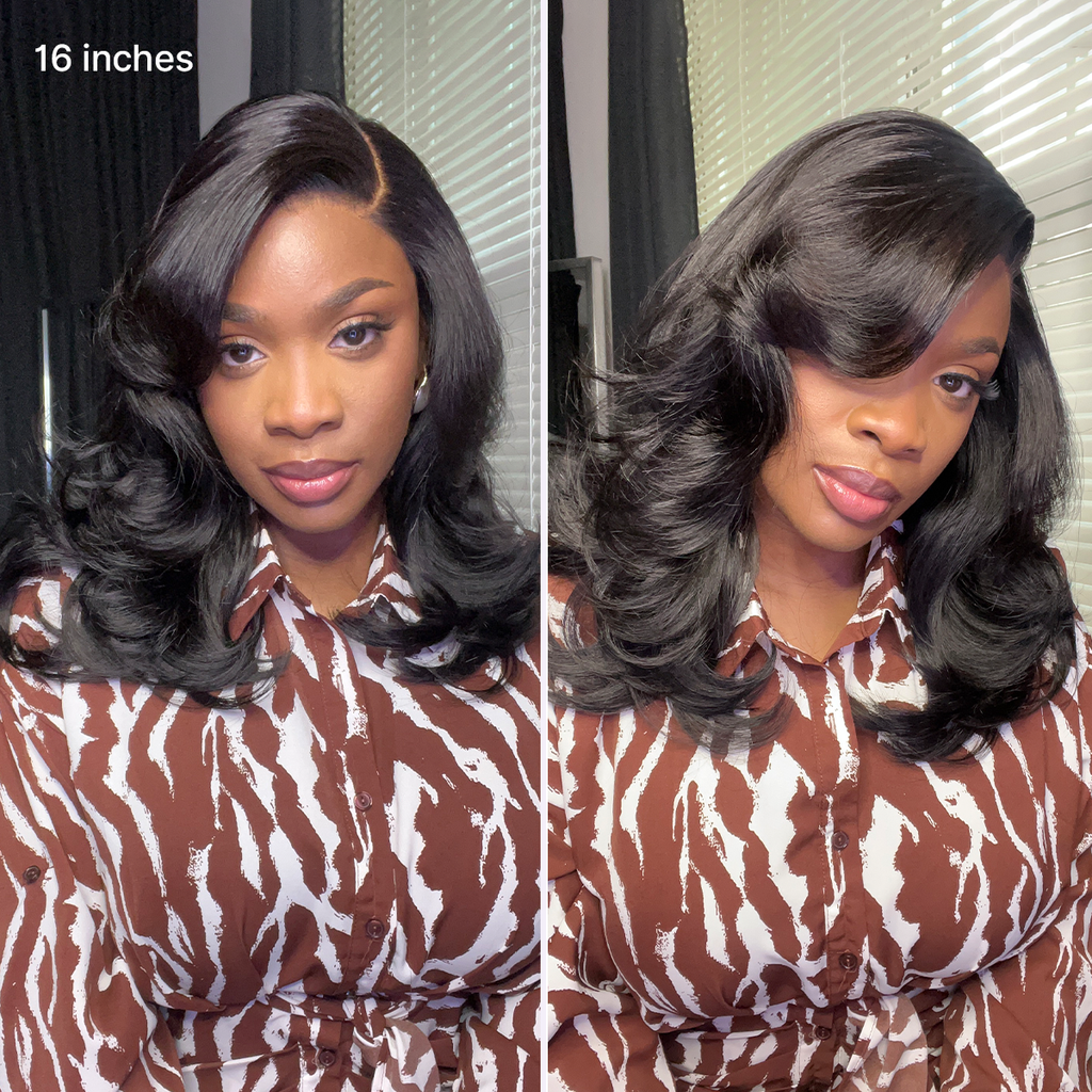 Effortlessly Chic Butterfly Cut Layered Wavy Glueless HD Minimalist Lace Short Wig