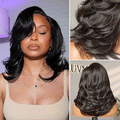 Effortlessly Chic Butterfly Cut Layered Wavy Glueless HD Minimalist Lace Short Wig