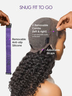 Readitress™ Knotless Fulani Braids Deep Wave Glueless Ear-to-ear 13x4 Frontal HD Lace Wig Human Hair