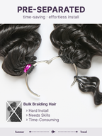 Readitress™ Pre-Separated Feather Crochet Human Hair for Miracle Knots Boho Braids | Deep Wave, Burmese Curly Protective Style (Free Gifts Included)  - US Only