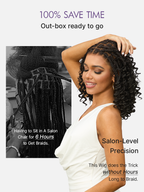 OwnScalp™ HD Full Lace Knotless Boho Curls Braided Bob Pre-Cut Lace Wig Flexi Fit Invisi Drawstring Cap
