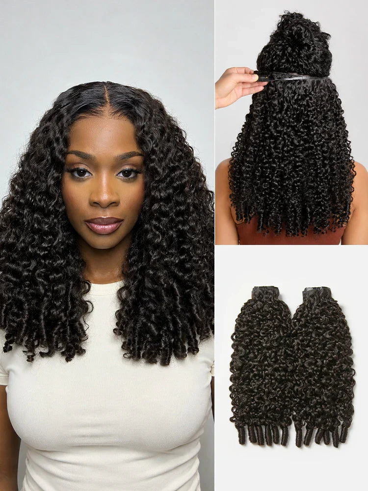 Straight / Body Wave / Kinky Curly / Yaki Straight / Kinky Straight / Messy Curly Clip in Hair Extensions Real Human Hair Pieces 135g 9pcs / 7pcs with Free Gift