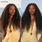 PreMax 180% / 250% Density Water Wave Glueless Flexi-Fit Drawstring 13x4 Frontal Lace Fluffy Curly Wig Pre-Cut Lace