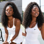 PreMax 180% / 250% Density Water Wave Glueless Flexi-Fit Drawstring 13x4 Frontal Lace Fluffy Curly Wig Pre-Cut Lace
