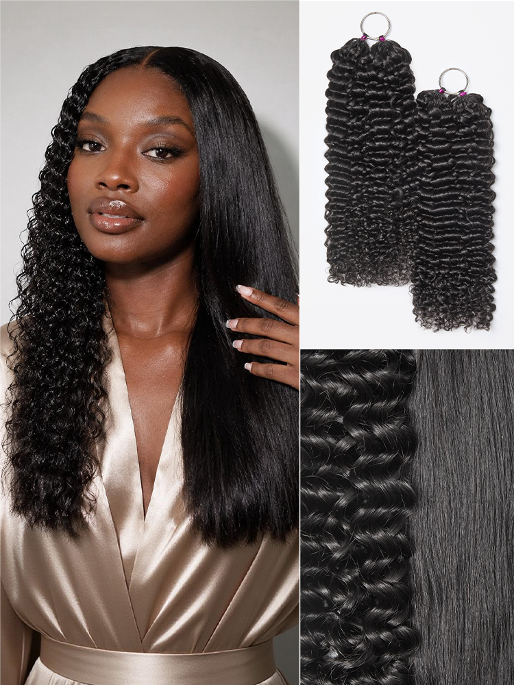 Readitress™ Pre-Separated Feather Crochet Human Hair for Miracle Knots Boho Braids | Deep Wave, Burmese Curly Protective Style (Free Gifts Included)  - US Only