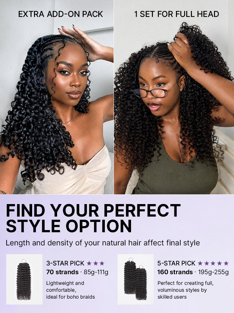 Readitress™ Pre-Separated Feather Crochet Human Hair for Miracle Knots Boho Braids | Deep Wave, Burmese Curly Protective Style (Free Gifts Included)  - US Only