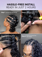 Readitress™ Pre-Separated Feather Crochet Human Hair for Miracle Knots Boho Braids | Deep Wave, Burmese Curly Protective Style (Free Gifts Included)  - US Only