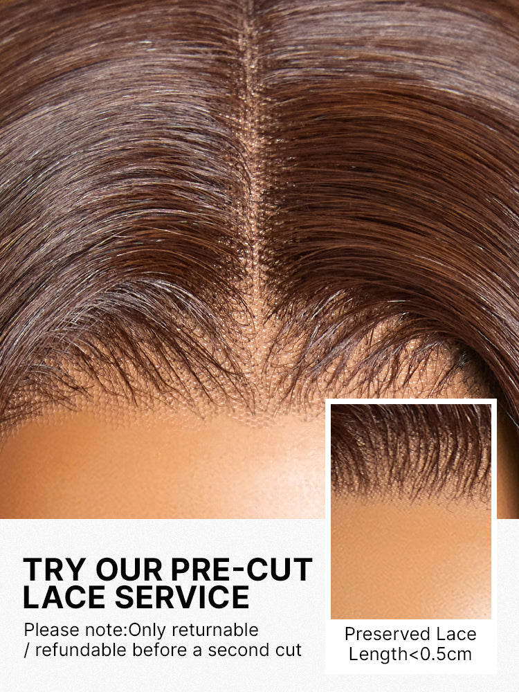 Ginger Ombre 13x4 Lace Front Glueless Blunt Cut Bob Human Hair Wig Pre-cut Lace