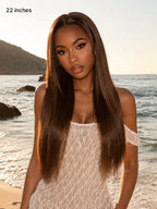 PreMax Wigs | Super Natural Hairline Silky Straight Glueless 13x4 Frontal Lace Wig Human Hair Pre-Cut Lace