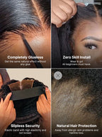 Sun-Kissed Warm Tone Brown with Blonde Highlights 180% Density Loose Wave Glueless 5x5 Closure Lace Wig Pre-Cut Lace