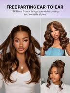 Rich Chocolate Brown Silky Straight 180% Density Glueless 13x4 Lace Frontal Wig Pre-Cut Lace
