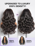 NatureMAX™ 200% Density Loose Wave Glueless 13x6 HD Lace Front Wig Human Hair Pre-Cut Lace Flexi-Fit Drawstring Cap