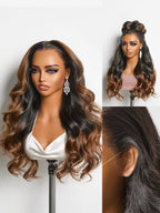 NatureMAX™ 200% Density Loose Wave Glueless 13x6 HD Lace Front Wig Human Hair Pre-Cut Lace Flexi-Fit Drawstring Cap