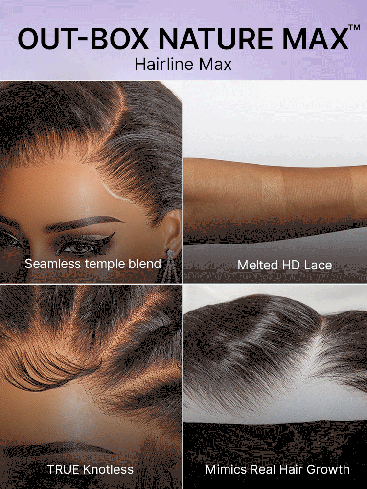 NatureMAX™ 200% Density Ombre Brown / Natural Black Loose Wave Glueless 13x6 HD Lace Front Shoulder Length Wig Pre-Cut Lace Flexi-Fit Drawstring Cap